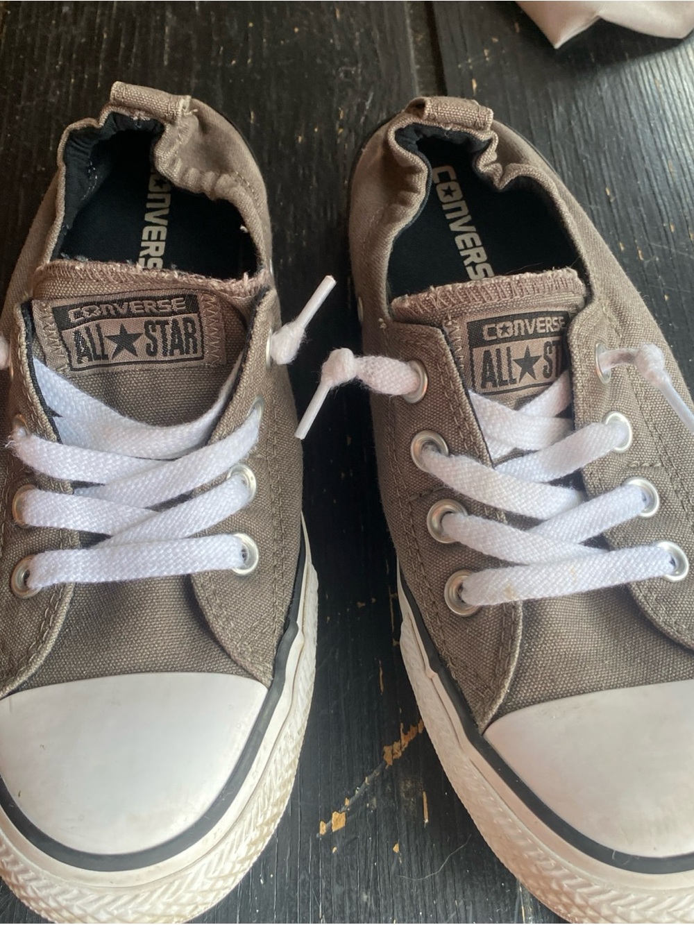 Converse All Star Low Top Sneakers - Brown and White